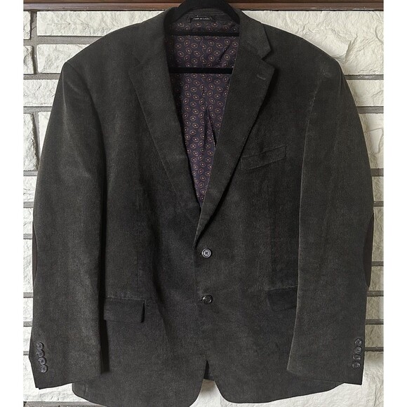 CHAPS Men's Sz 48R Blazer Jacket Sport Coat Brown Corduroy Elbow Patches - Picture 1 of 10